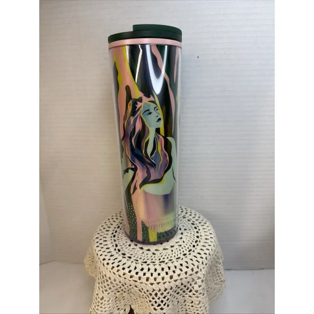 NEW Starbucks 2024 Spring Anniversary Siren Mermaid Bottle 16oz Tumbler